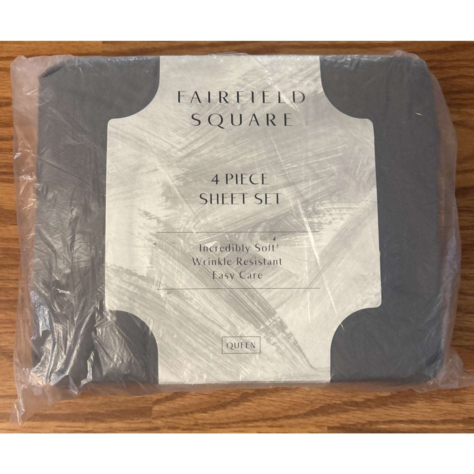 FAIRFIELD SQUARE ULTRA SOFT Wrinkle Resistant 4PC Sheet Set Dark Gray QUEEN