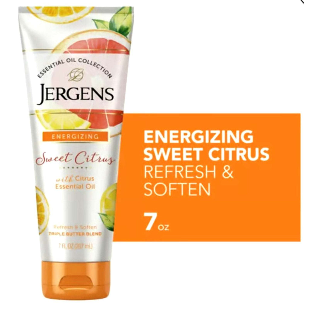 Jergens Energizing Sweet Citrus Body Butter Body Lotion, Moisturizer, 7 fl oz