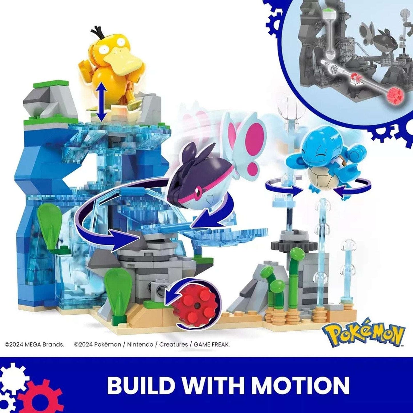 Mega Bloks Pokémon HXF79 Pokémon Aquatic Adventures Motion Building Set