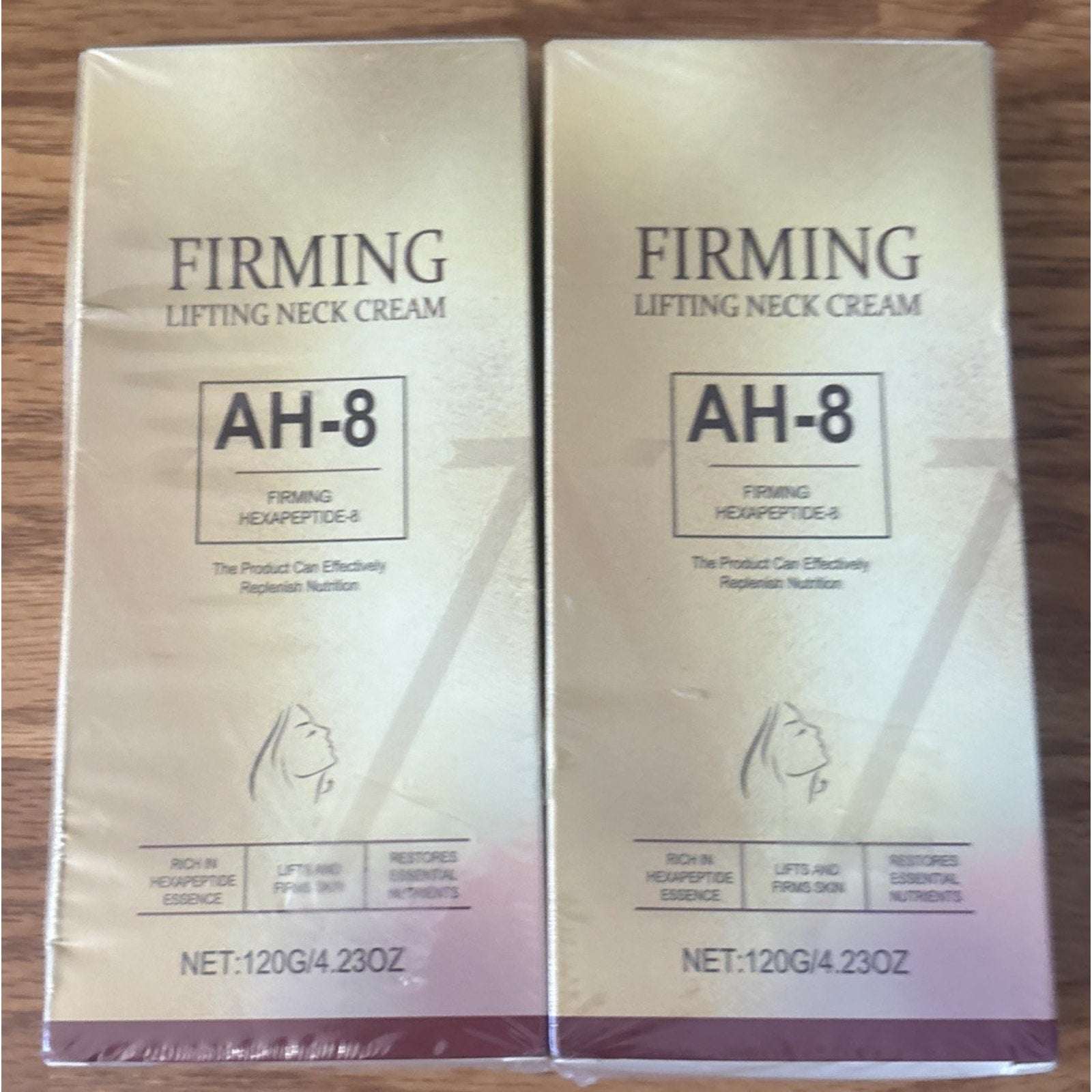 2x AH-8 Firming Lifting Neck Cream & Roller Massager in 1 Hexapeptide Anti-Aging