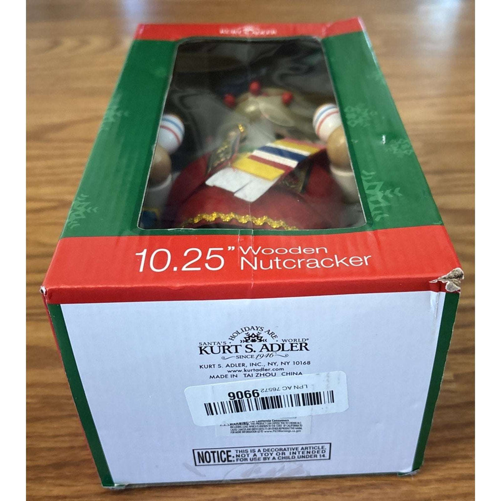 Kurt Adler Chubby Mexican Wooden Nutcracker Christmas Handcrafted 10.25 Inch