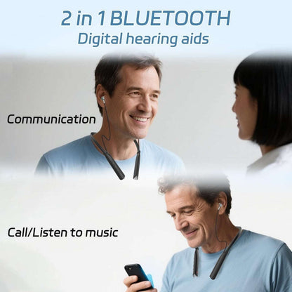 Bluetooth Hearing Aid for Seniors Neckband Hearing Amplifier Talk Calls & Music