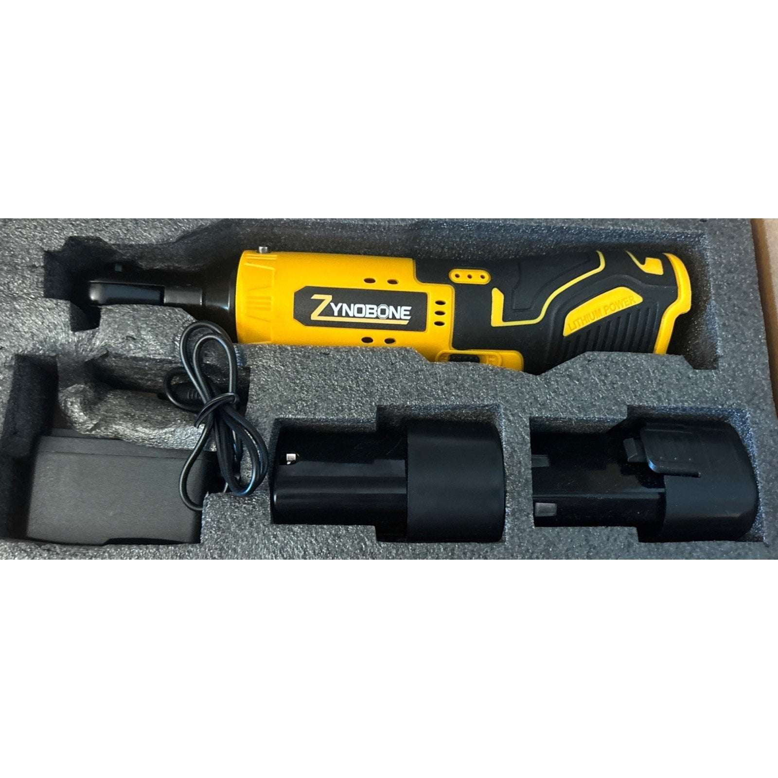 12V Cordless Electric Ratchet Wrench 3/8" Rechargeable w/ 2 Batteries & Charger