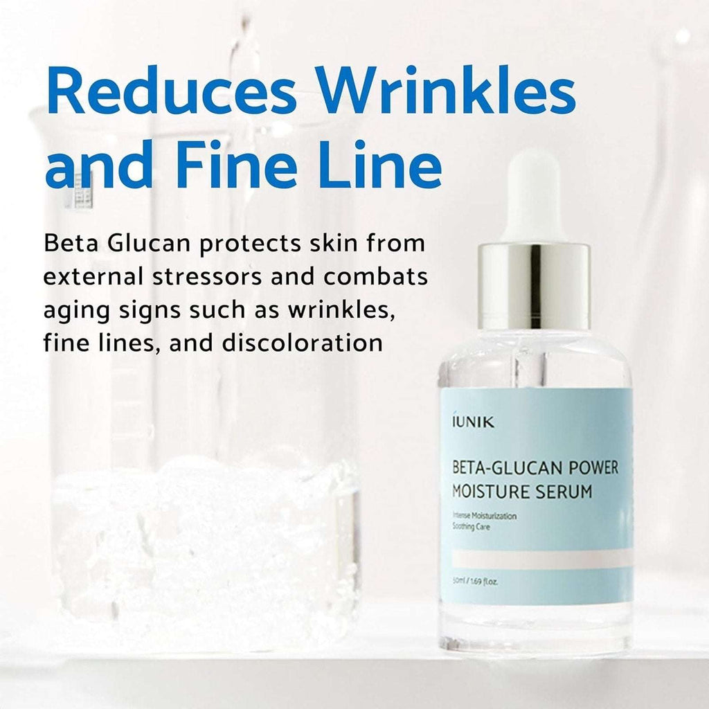 iUNIK Beta Glucan Daily Moisture Cream & Power Moisture Serum 60ml 50ml K-Beauty