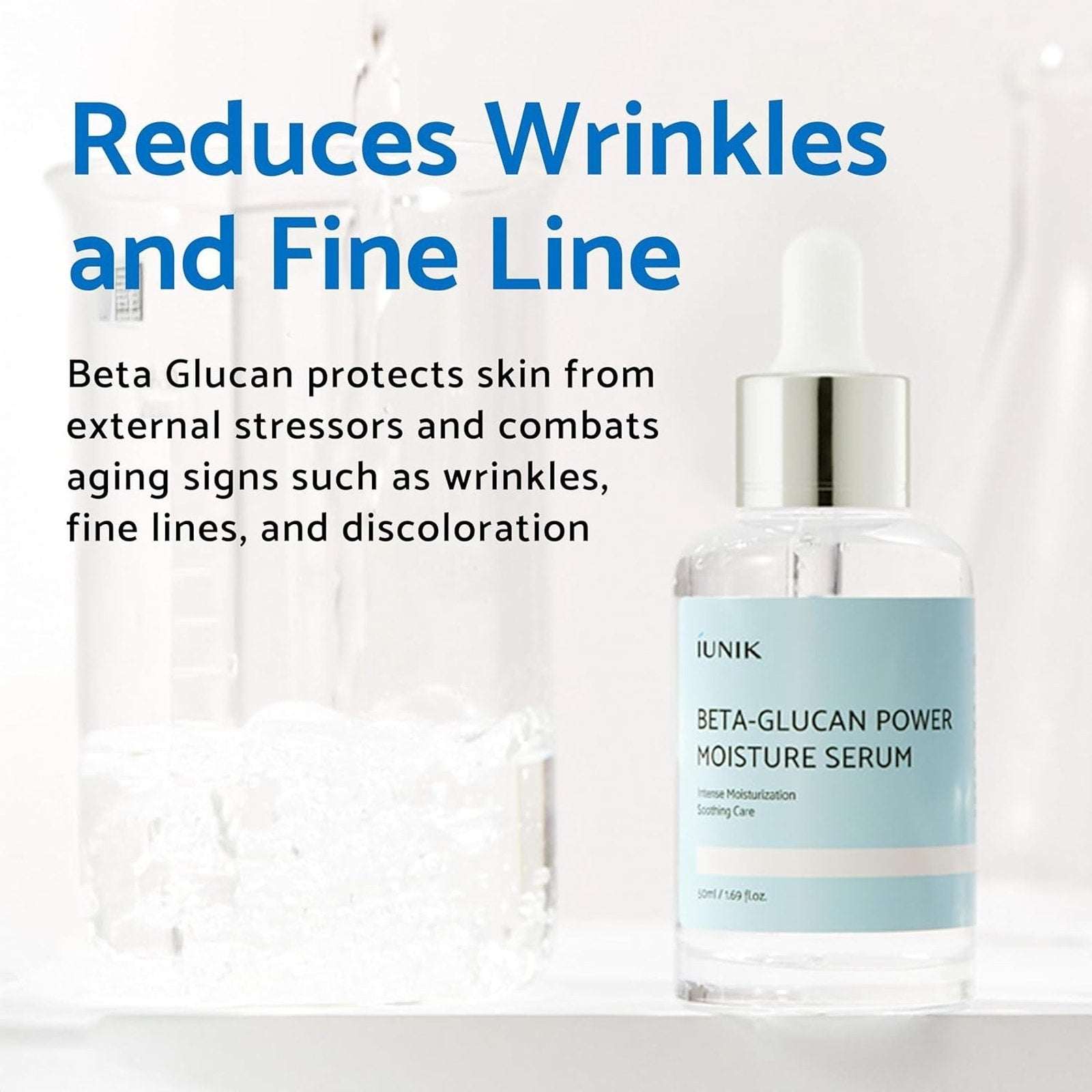 iUNIK Beta Glucan Daily Moisture Cream & Power Moisture Serum 60ml 50ml K-Beauty