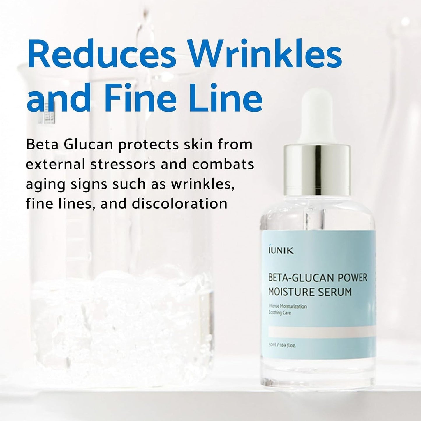 iUNIK Beta Glucan Daily Moisture Cream & Power Moisture Serum 60ml 50ml K-Beauty