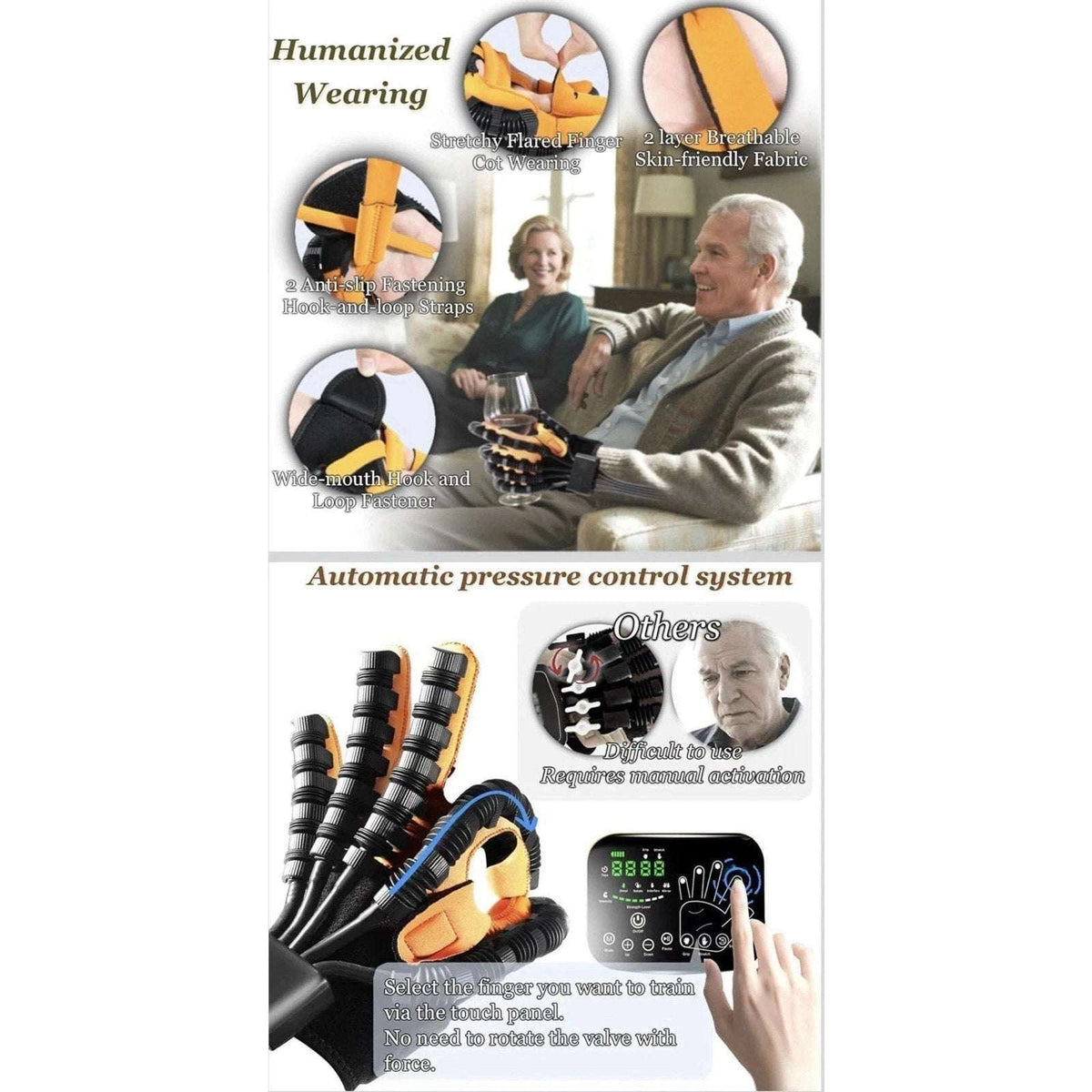 Rehabilitation Robot Gloves, Training Glove Hand Finger Right L