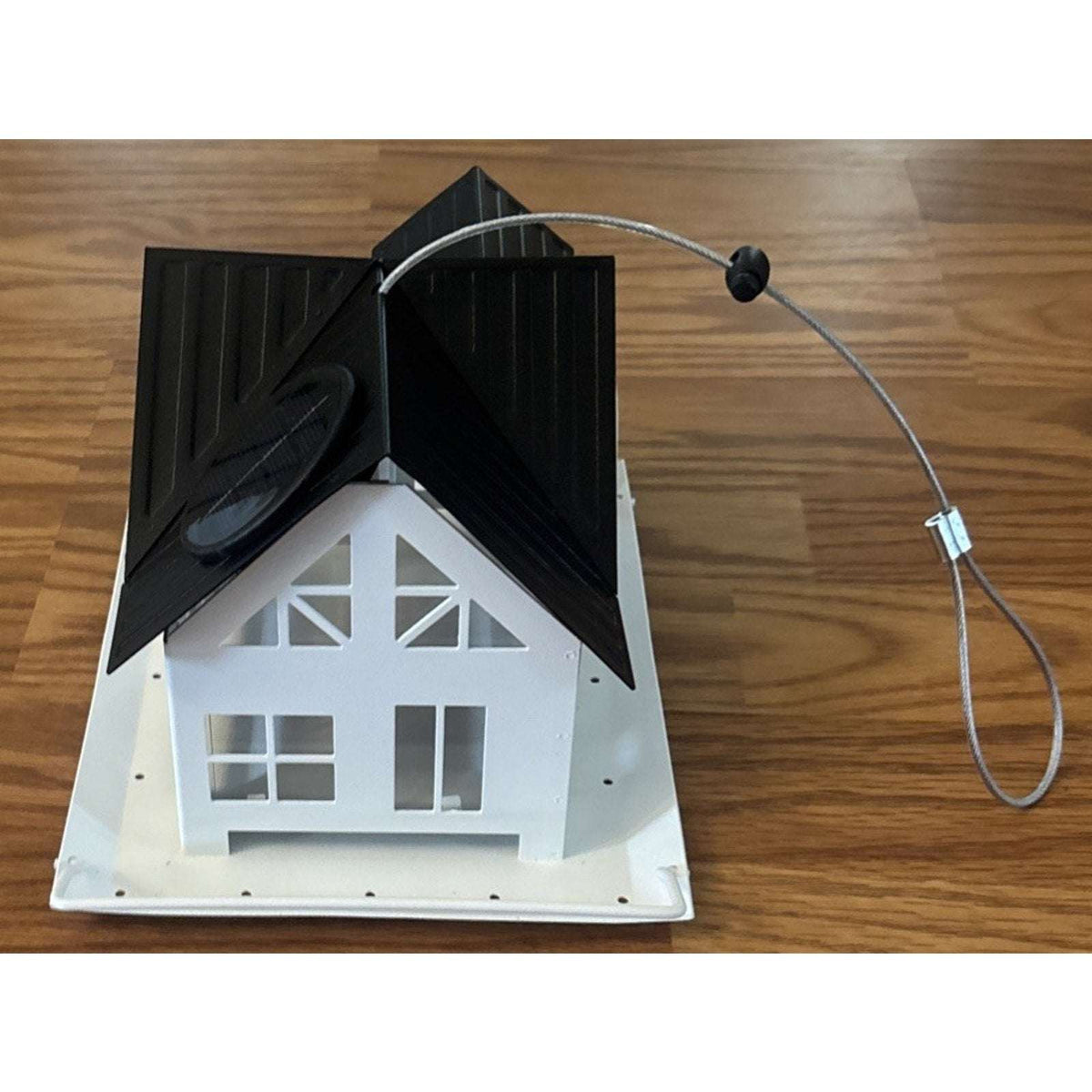 Solar Bird Feeder House Waterproof Hanging All Metal Wild Bird Outdoor Feeder