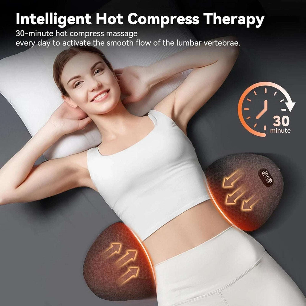 Smooth Triple Fusion 3in1 Back Massager Lumbar Pillow with Heat & Vibration NEW