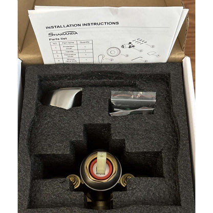 SHAMANDA Brushed Nickel Wall Mount Single Handle Lever Trim Kit w Rough-In Valve