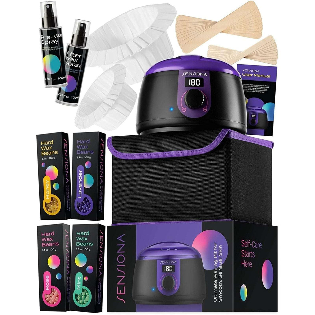 Sensiona Hot Wax Hair Removal Complete Professional Kit - Adjustable Temperature
