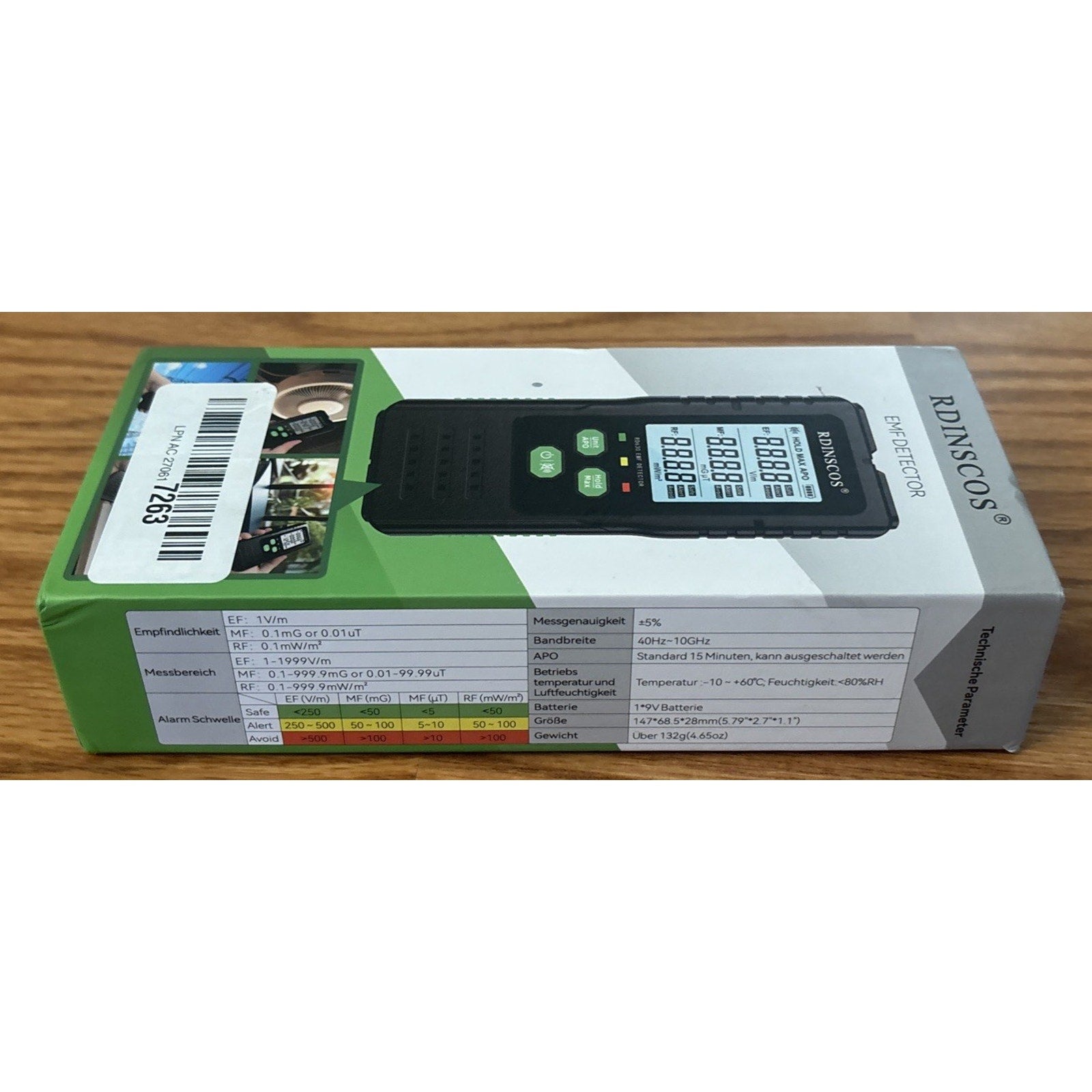 RD630 EMF Detector Meter RF MF EF Electromagnetic Radiation Tester Handheld