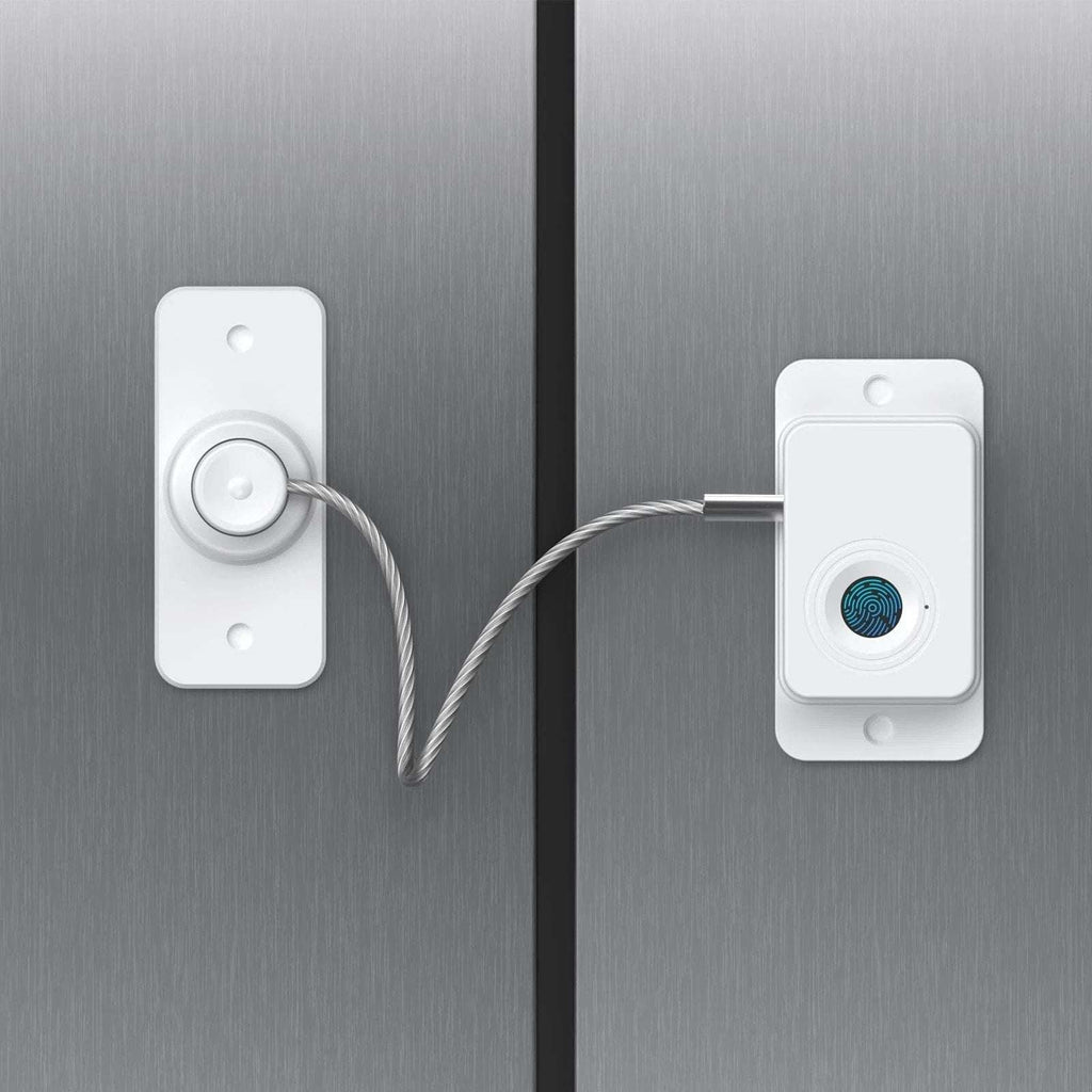Fingerprint Fridge Lock - Child & Pet Proof Security for Drawers Balcony Doors