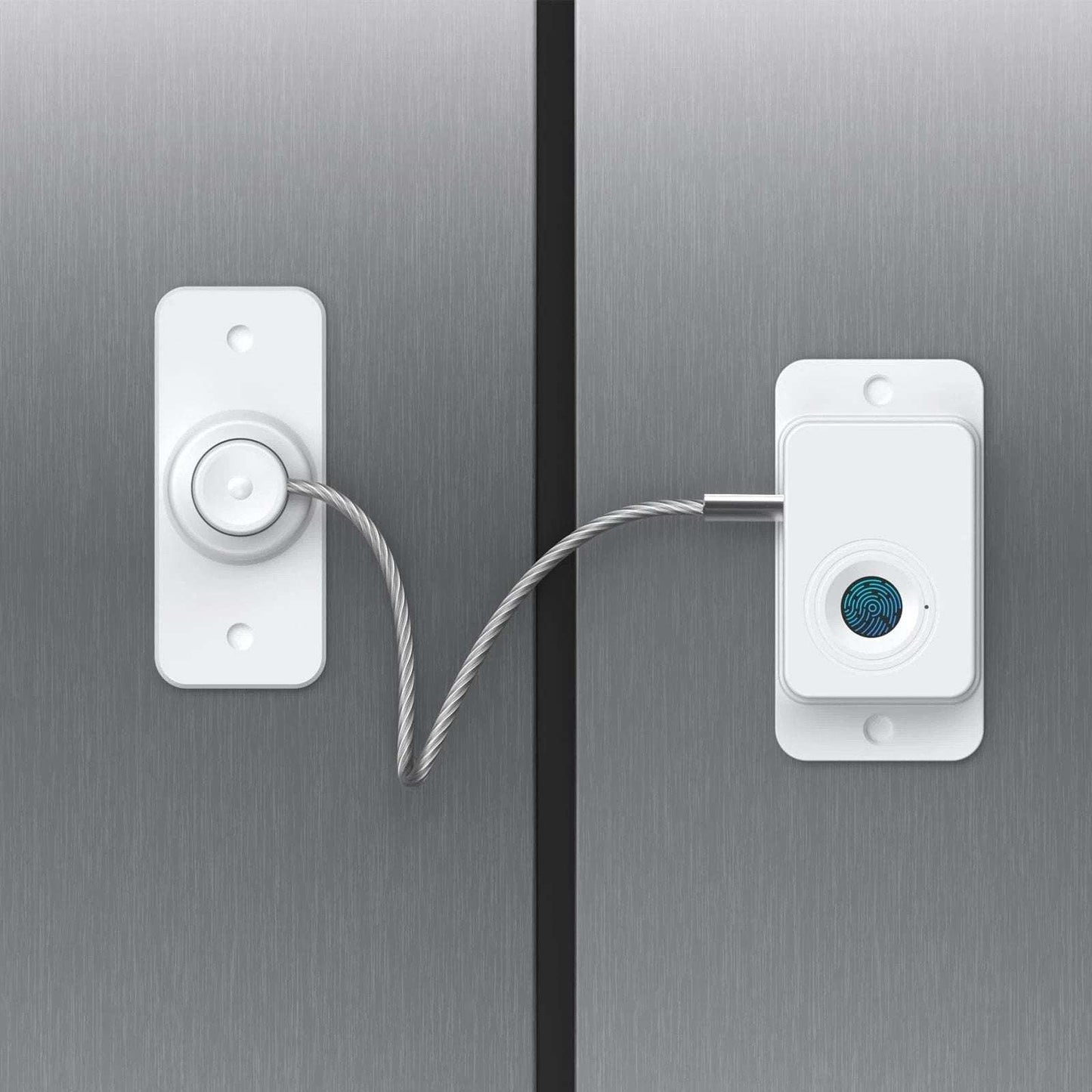 Fingerprint Fridge Lock - Child & Pet Proof Security for Drawers Balcony Doors