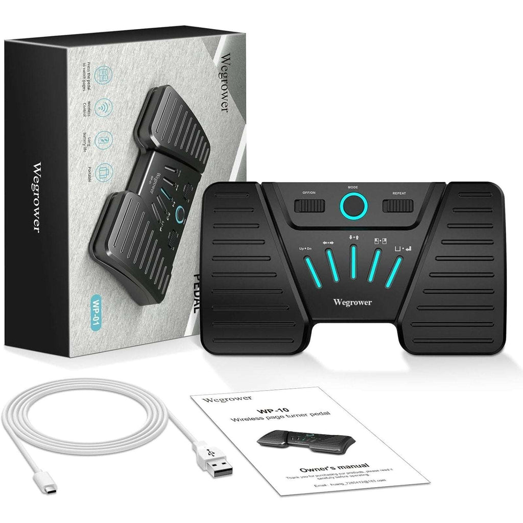 Wireless Bluetooth Page Turner Foot Pedal Musical Instruments iPad Phones Tablet