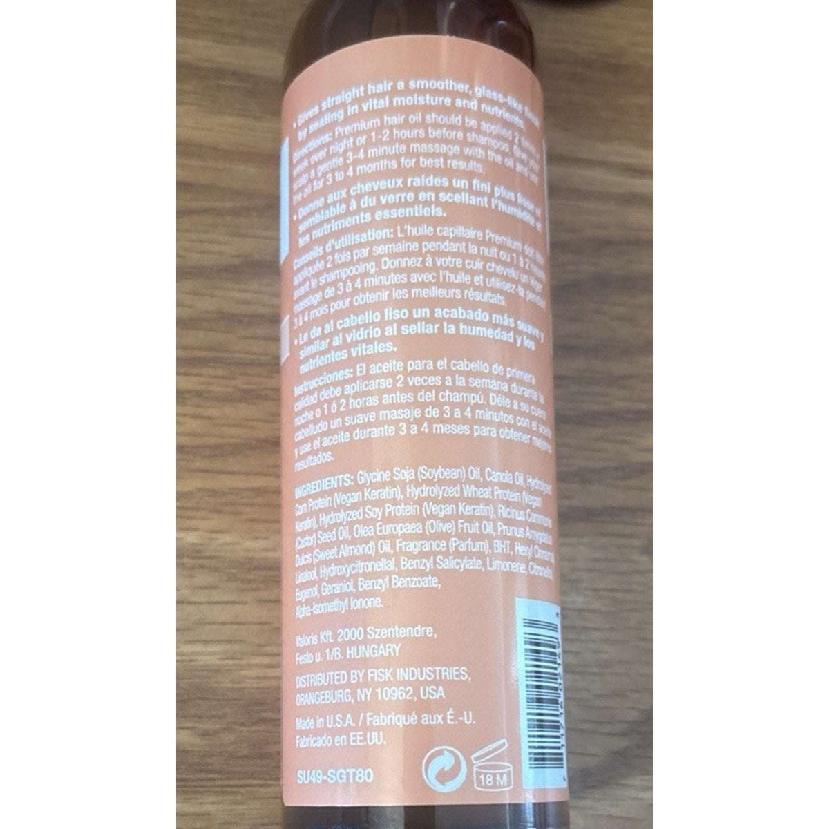 3 Pack Difeel 99% Natural Premium Ultra Straight Hair Oil Shine & Smooths 8 floz