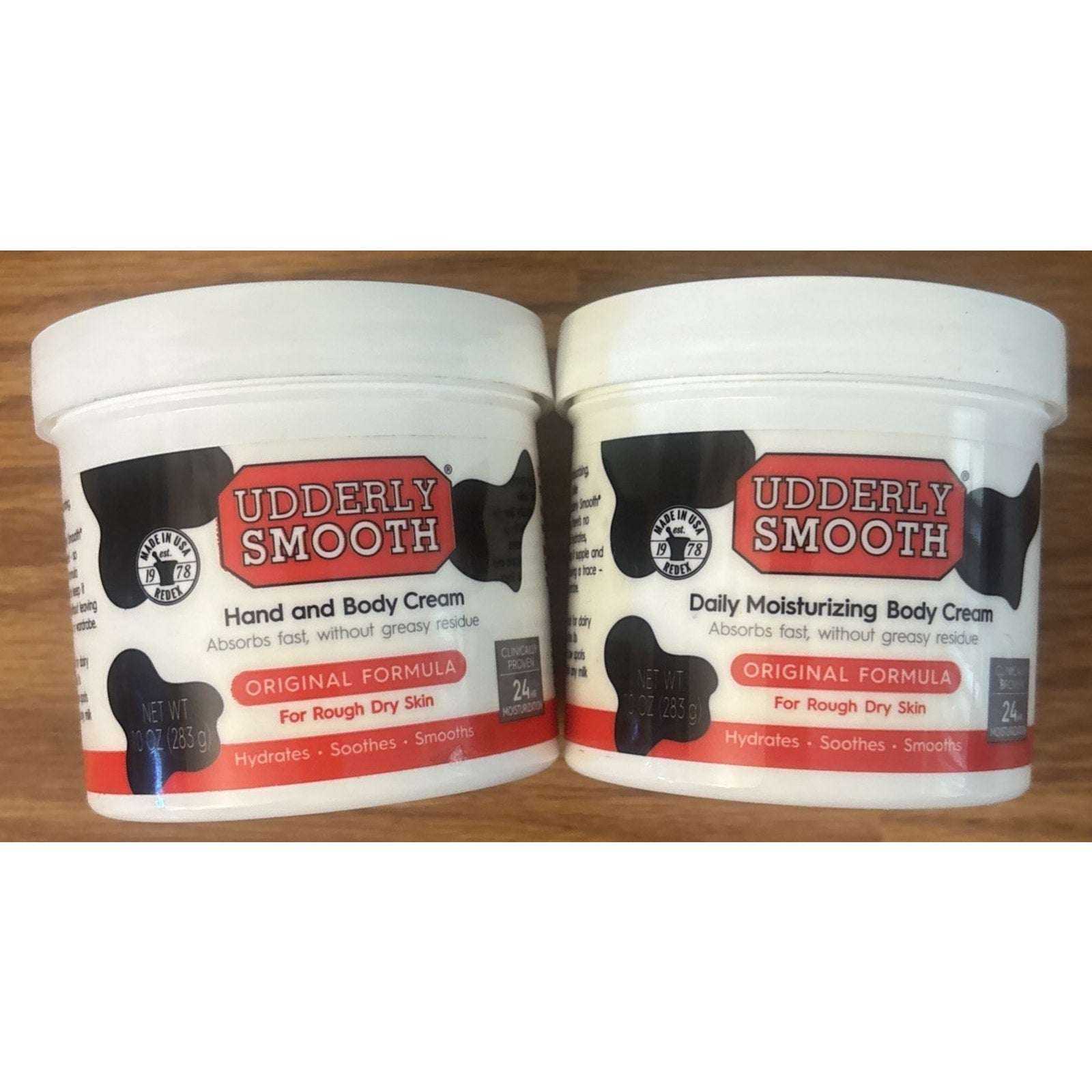 2 Pack Udderly Smooth Body Cream Soft Smooth Skin Original Formula, 10 Oz Each