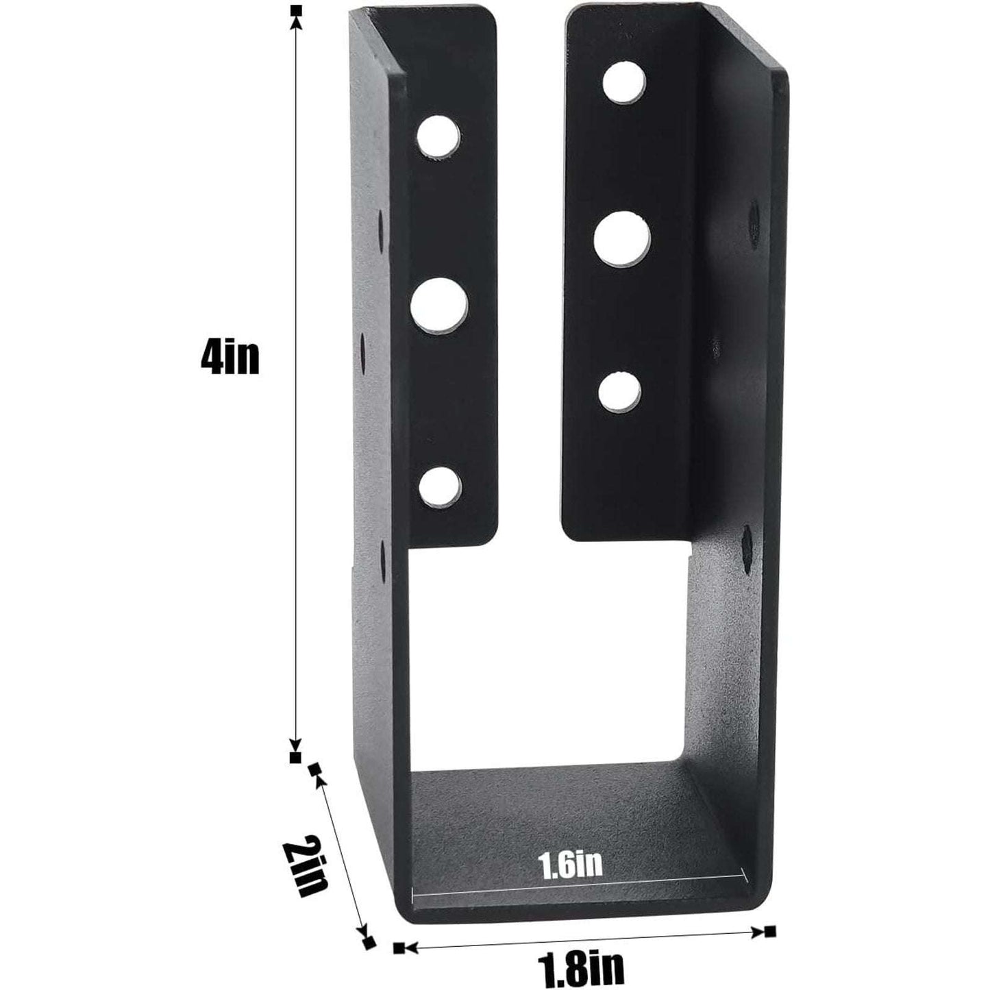 24 Concealed Joist Hanger Flange Powder-Coated Steel Bracket for 2x4" Beam Swing