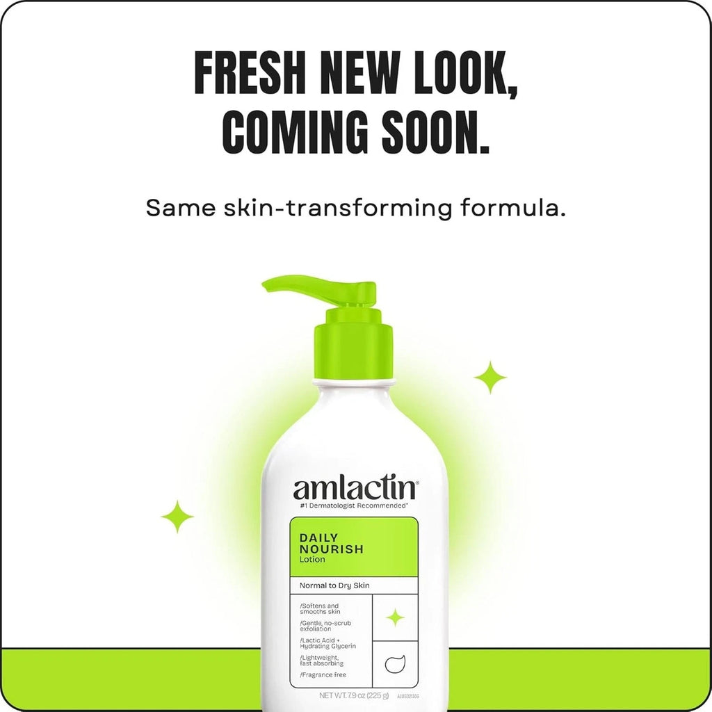 AmLactin Daily Nourish 12% Lactid Acid Exfoliating Lotion Dry Skin to Rough Skin