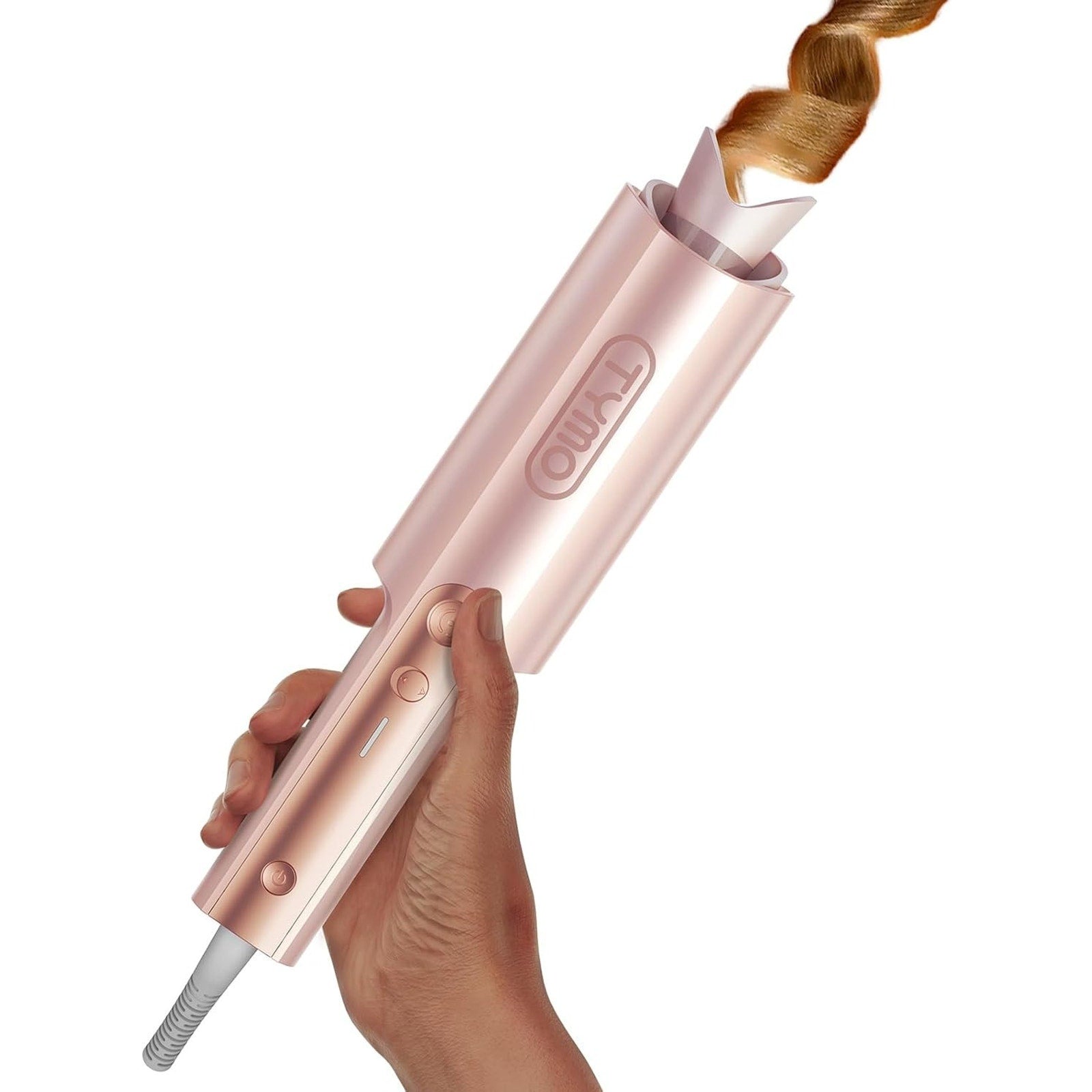 TYMO CURLPRO PLUS 1.25" Automatic Rotating Curling Iron Wand Beach Waves - Pink