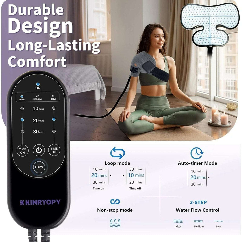 Kinryopy Shoulder Cold Therapy Machine Programmable Timer Portable Ice System