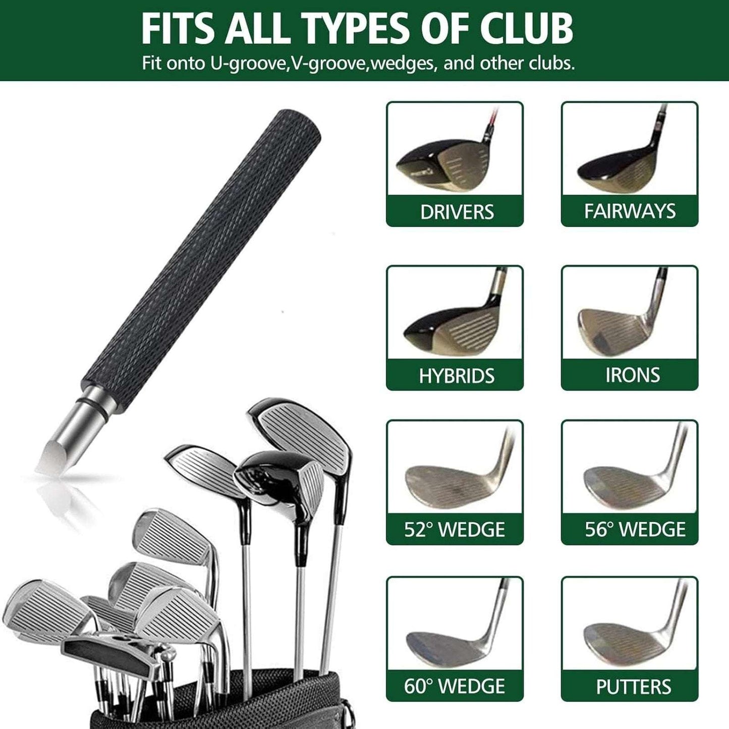 Pro Golf Club Groove Sharpener 4.33 Inch Groove Sharpening Regrooving Tool