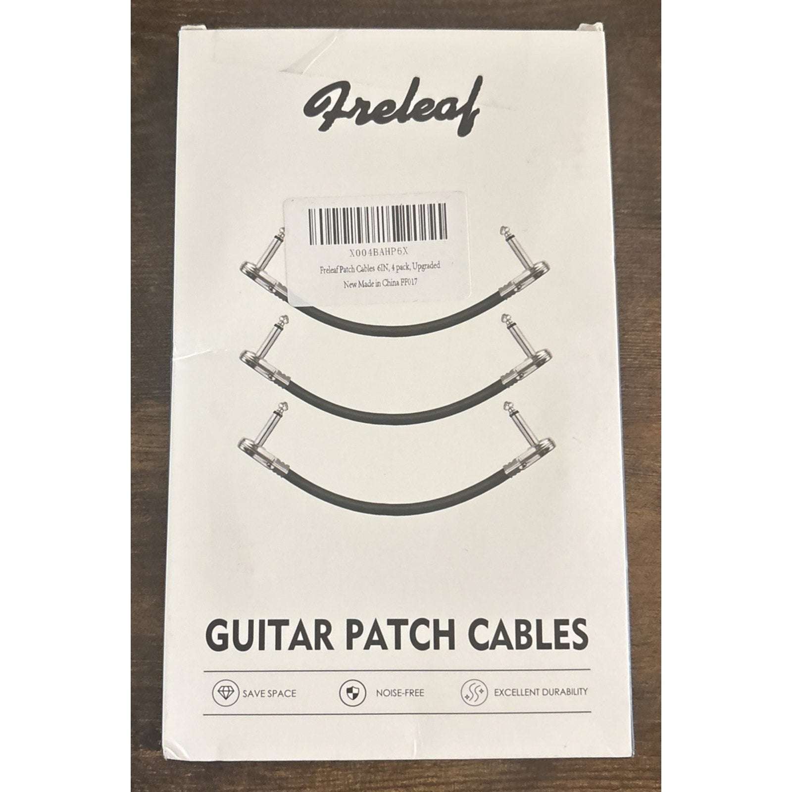 4Pack Guitar Effect Pedal Board Instrument Patch Cord Cables 6" 1/4" Right Angle