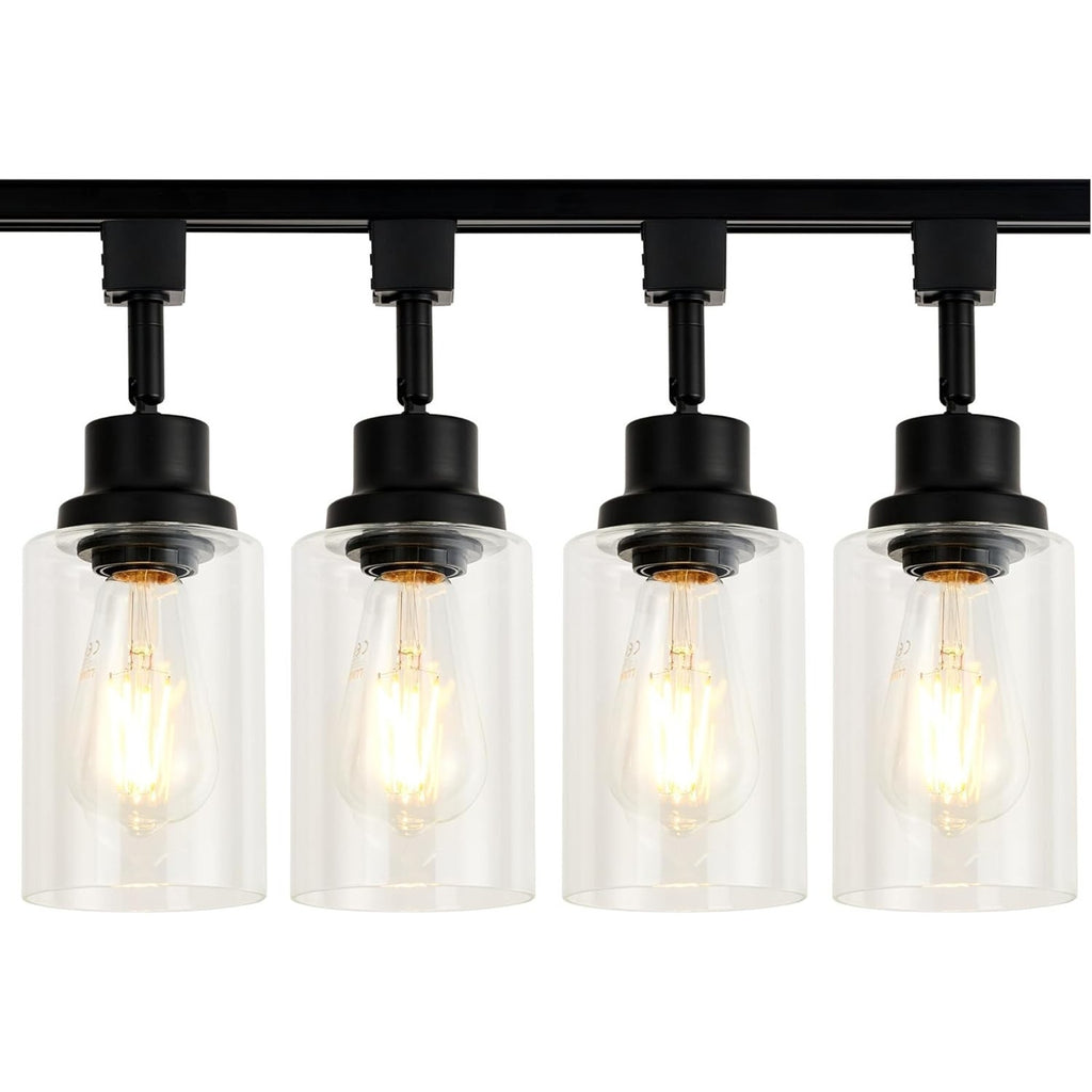 4 Pack H Track Lighting Heads E26 Track Light Heads Modern Glass Pendant Lights