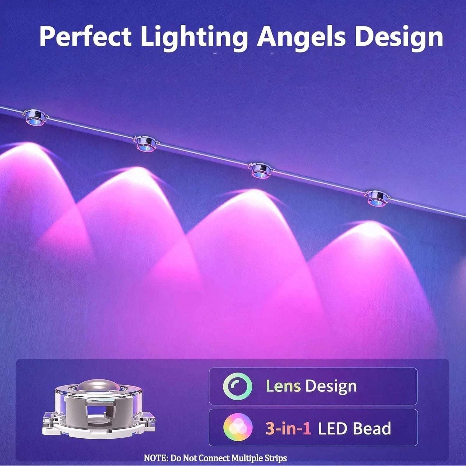200Ft Permanent Outdoor RGB Smart Eaves Lights w App & Remote Control Waterproof
