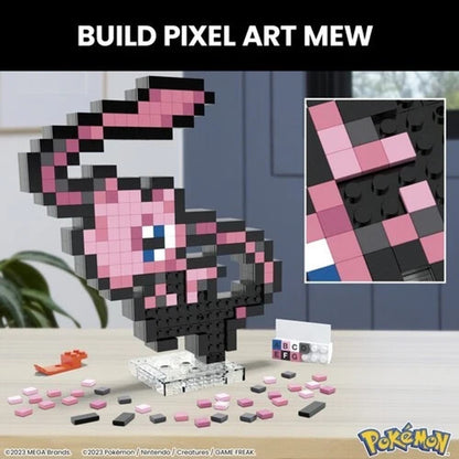 MEGA BLOKS Pokemon Mew Pixel Art 434 Piece Building Toy Set HWR80 - Retired 2025