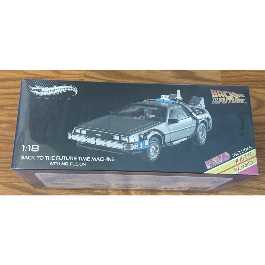 Hot Wheels Elite Back To The Future Time Machine 1:18 DeLorean Model Car BCJ97