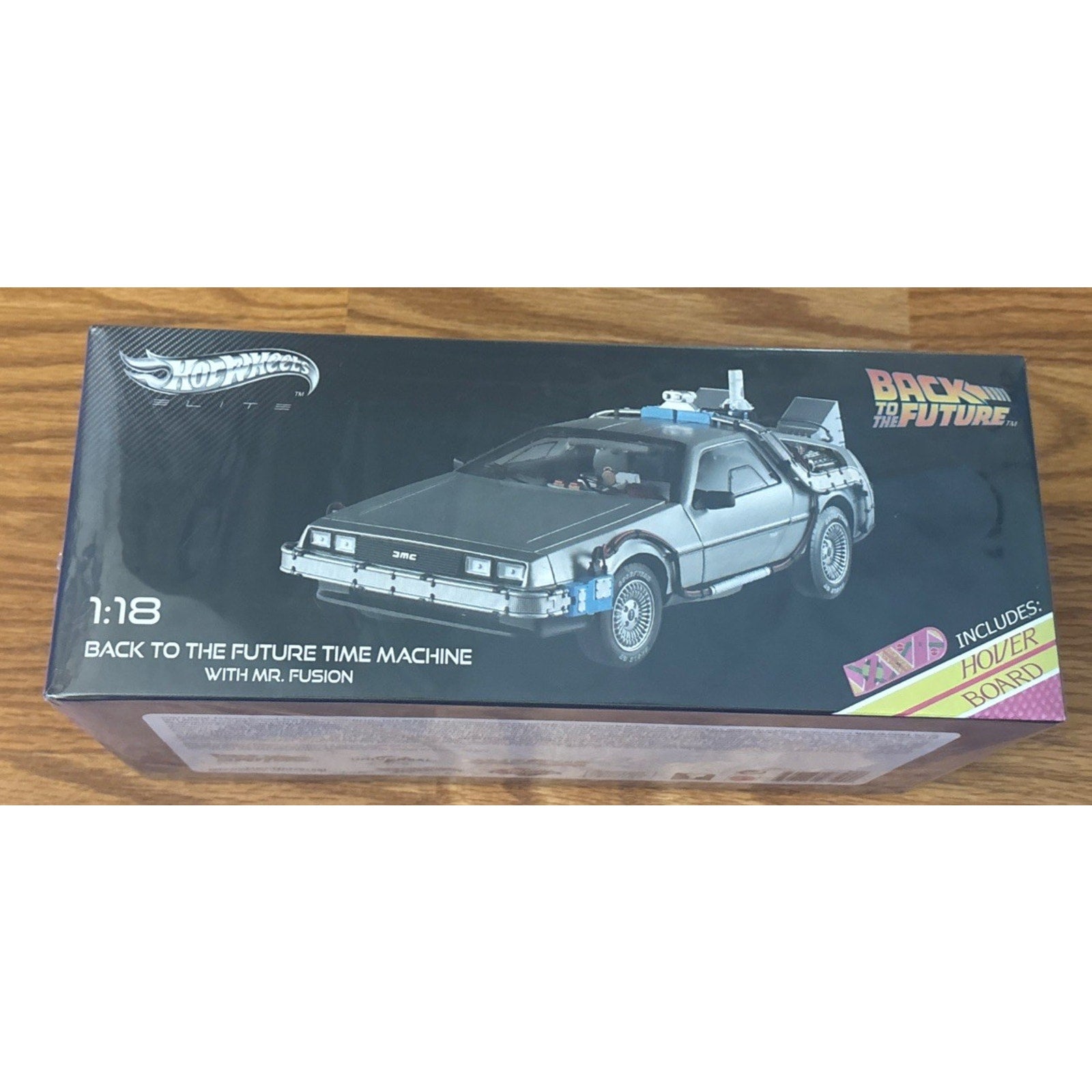 Hot Wheels Elite Back To The Future Time Machine 1:18 DeLorean Model Car BCJ97