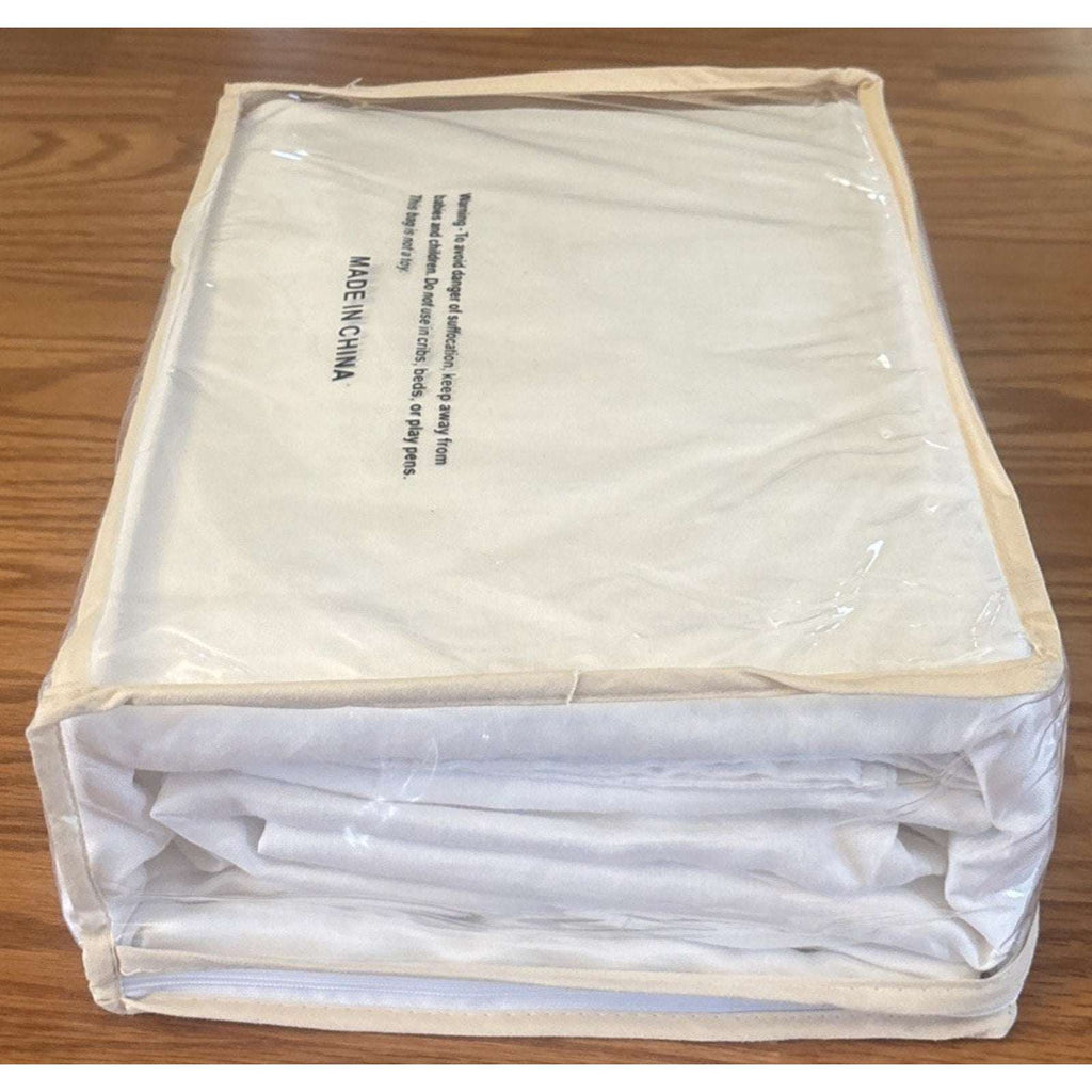 DAPU 100% Natural French Linen Luxury 3PC Duvet Cover Set California King White
