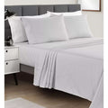 FAIRFIELD SQUARE Soft Microfiber 4 Piece Sheet Set Gray Stripe California King