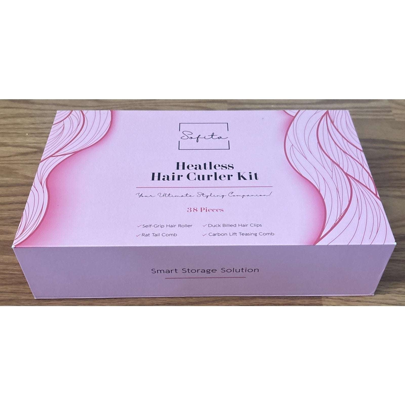 Sofita Heatless Self Grip Hair Curler Set - 38 Pieces - Curls, Body and Volume