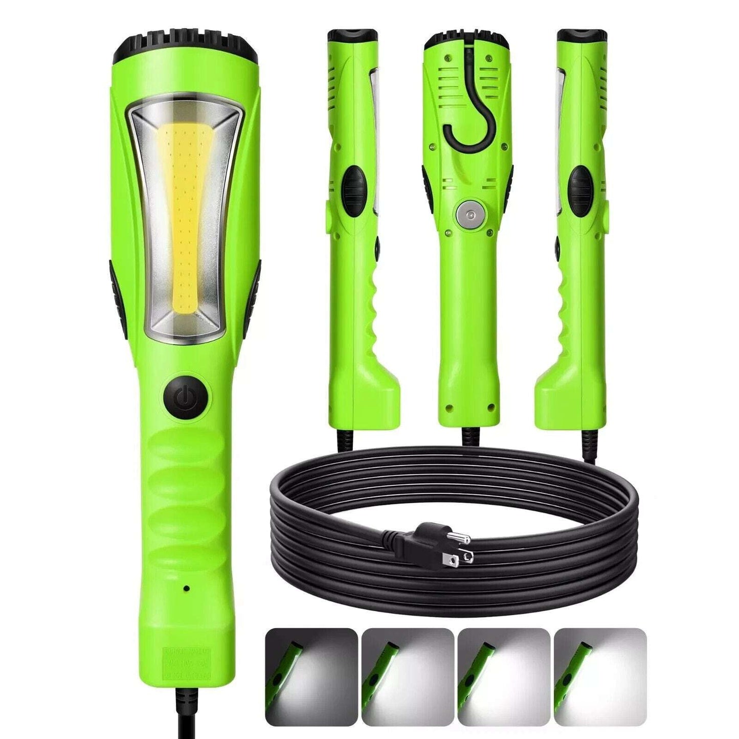 EDISHINE 2000LM LED Work Light, 15ft Cord, Dimmable, Handheld, Magnetic Hanging