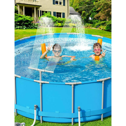 Pool Fountain for above and In-Ground Pools, Dual Spray Pool Waterfall Sprinkler