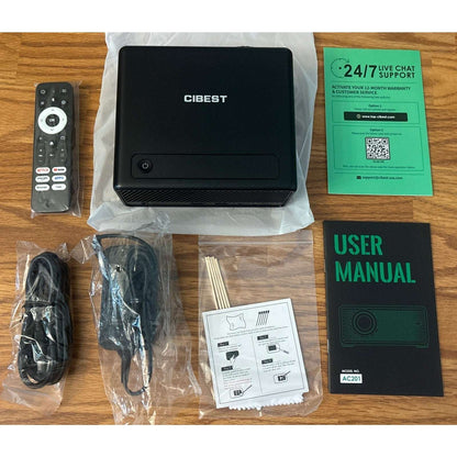 CIBEST Projector 4K Support WiFi 6 Bluetooth 5.4 1080P FHD Netflix Built-In Apps