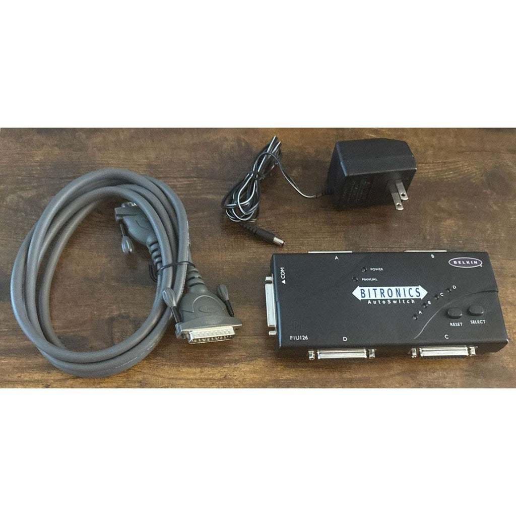 Belkin F1U126-KIT Bitronics Data AutoSwitch 4 Parallel Port IEEE 1284 Cable Incl