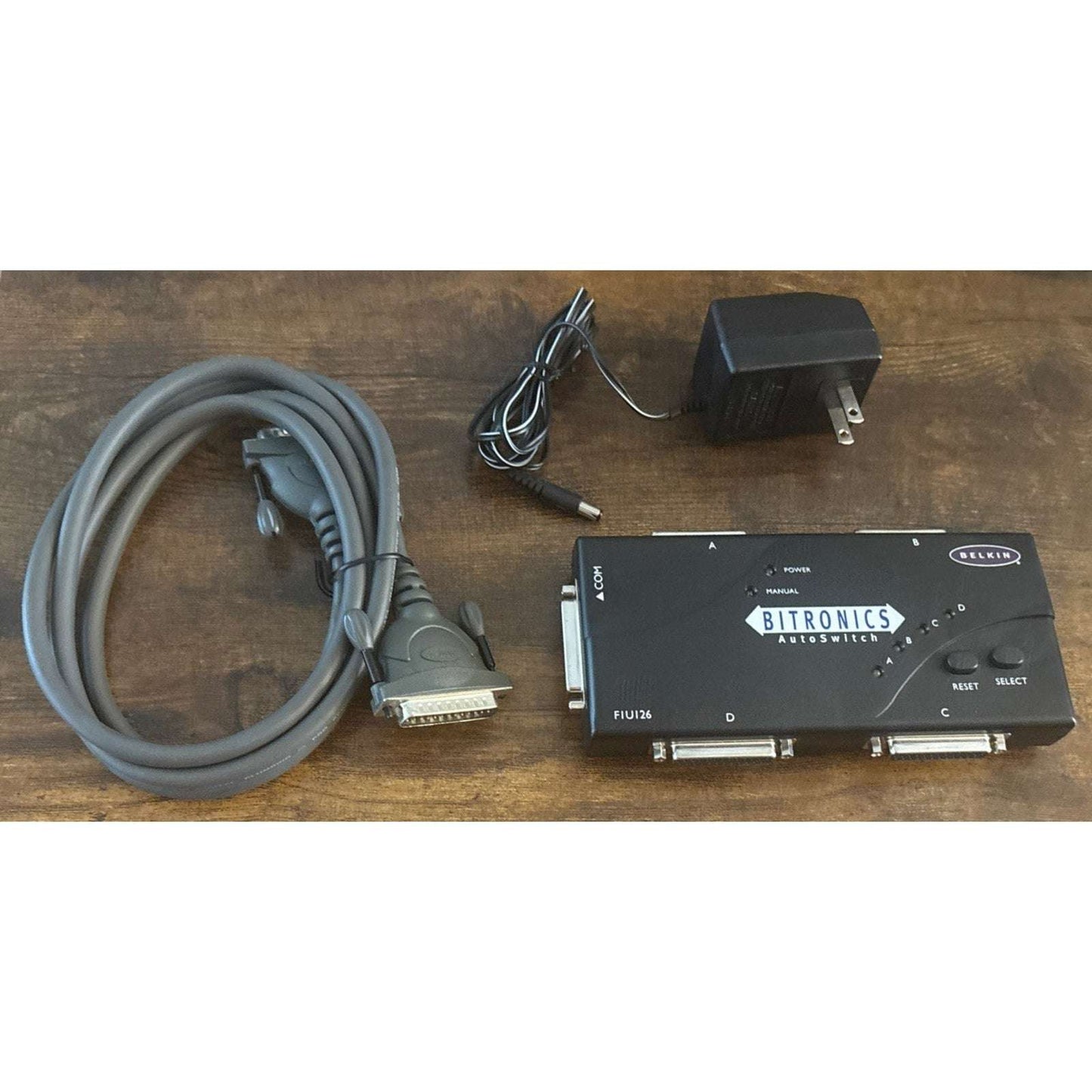 Belkin F1U126-KIT Bitronics Data AutoSwitch 4 Parallel Port IEEE 1284 Cable Incl