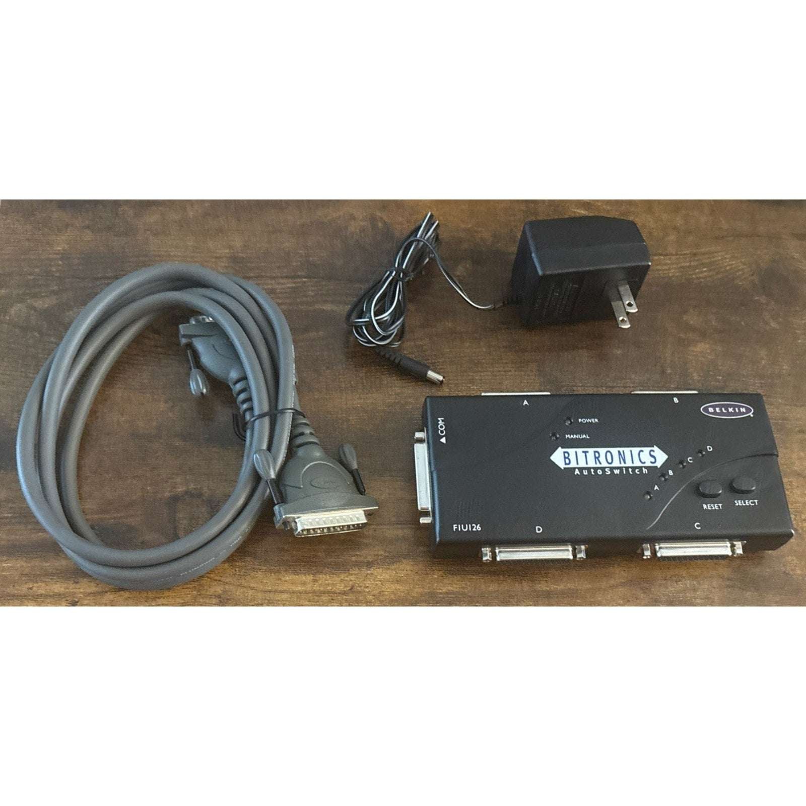 Belkin F1U126-KIT Bitronics Data AutoSwitch 4 Parallel Port IEEE 1284 Cable Incl