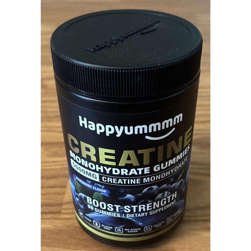 Happyummmm Creatine Monohydrate 5000MG 90 Gummies Blueberry Sugar-Free EXP 11/27