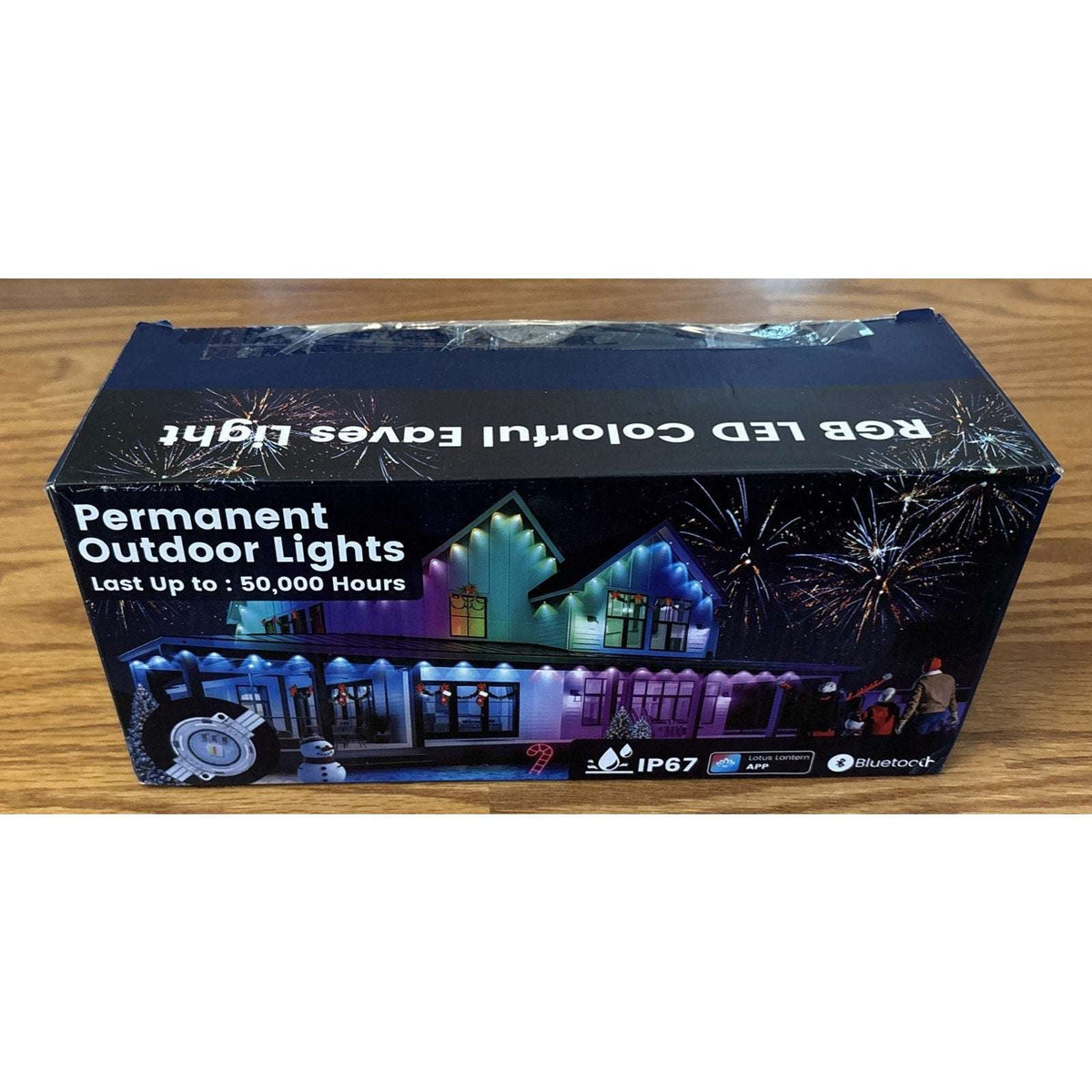 200Ft Permanent Outdoor RGB Smart Eaves Lights w App & Remote Control Waterproof
