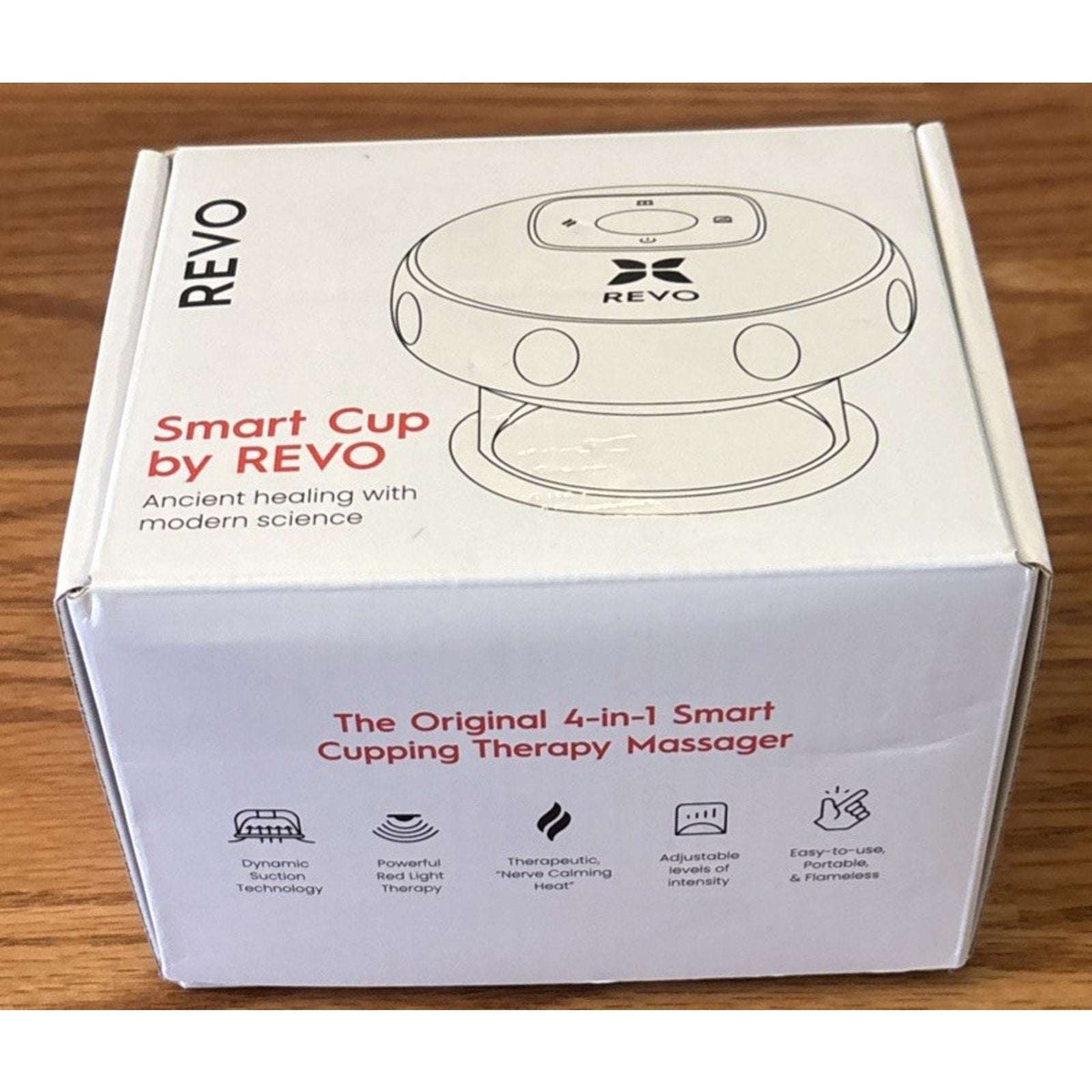 REVO Smart Cup The Original 4-in-1 Red Light Cupping Therapy Massager w Heat NEW