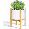 Bees & Buds 100% Bamboo Large Plant Stand for 12 Inch Pots Mid Century Modern