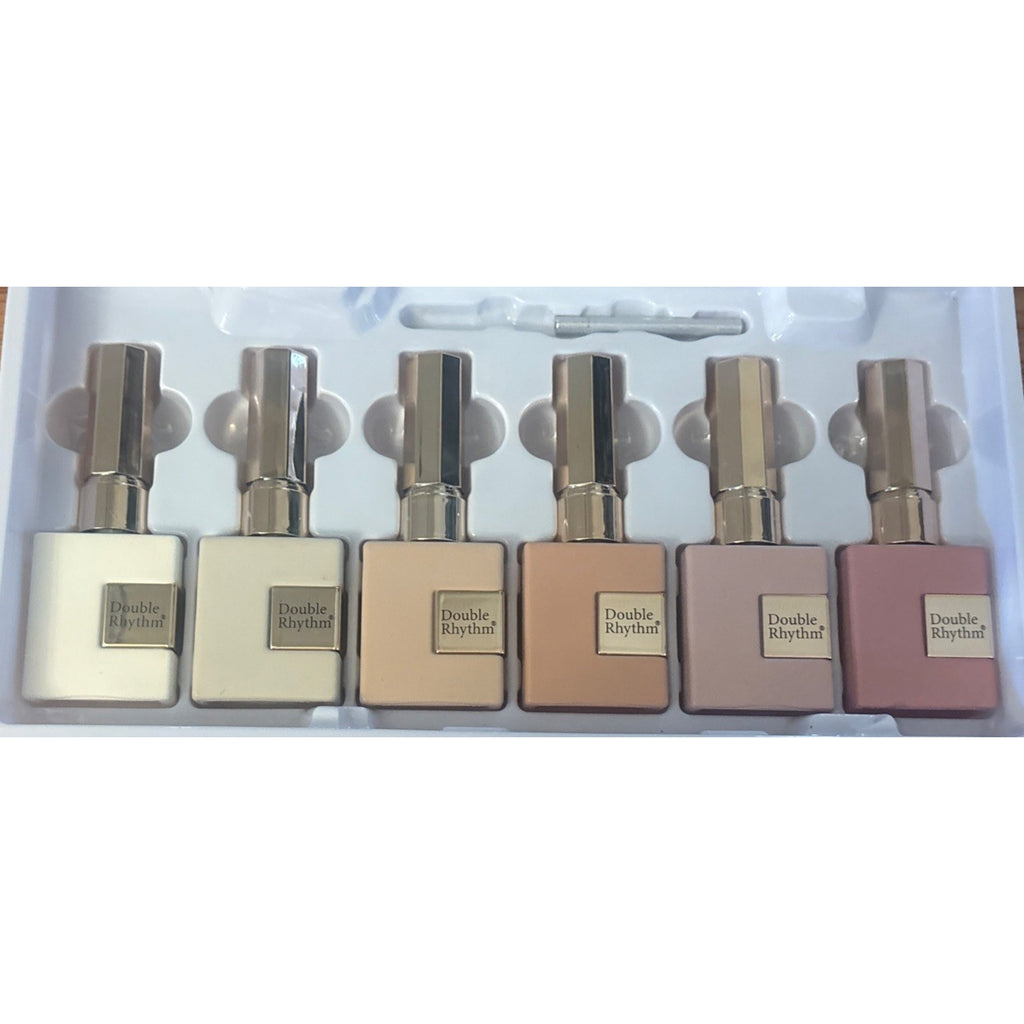 Double Rhythm 6 Pcs 15 ML Gel Polish Set(Pack of 6) Nude Beige Pink Neutral Rose