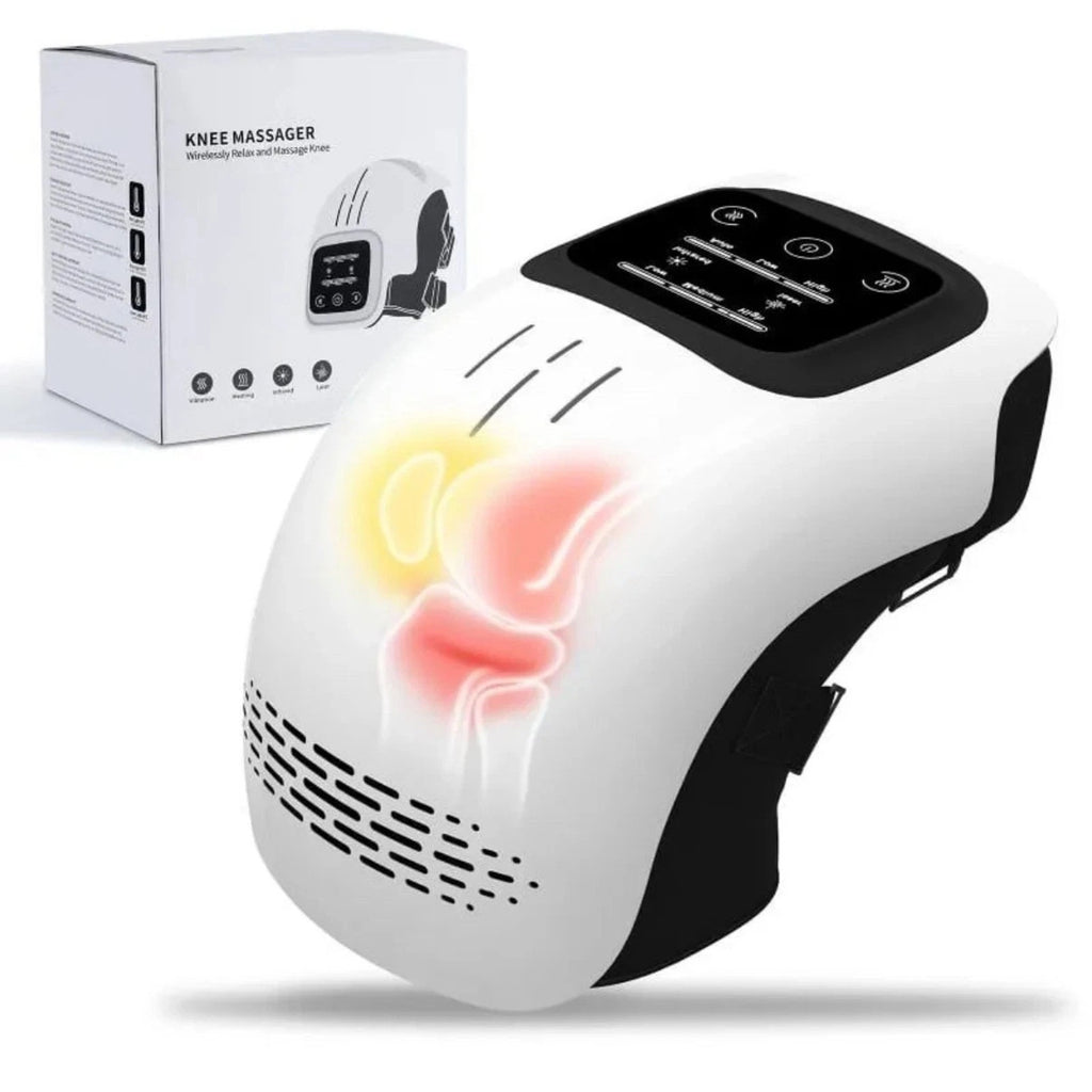 Cordless Knee Massager w/ Heated Vibration Massage & Infrared and Laser Therapy