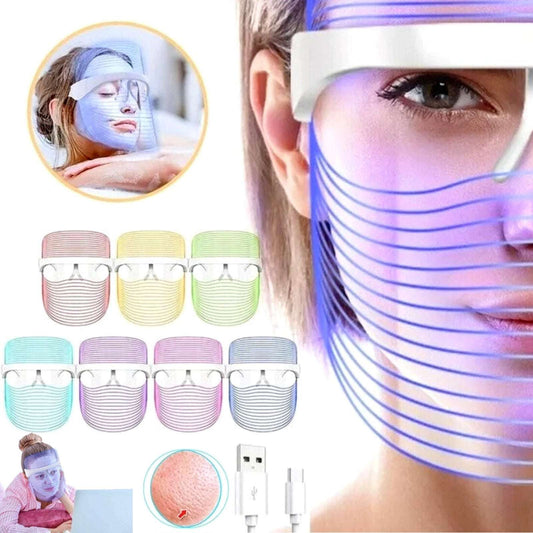 7 Color LED Light Photon Face Neck Mask Rejuvenation Skin Facial Therapy Wrinkle