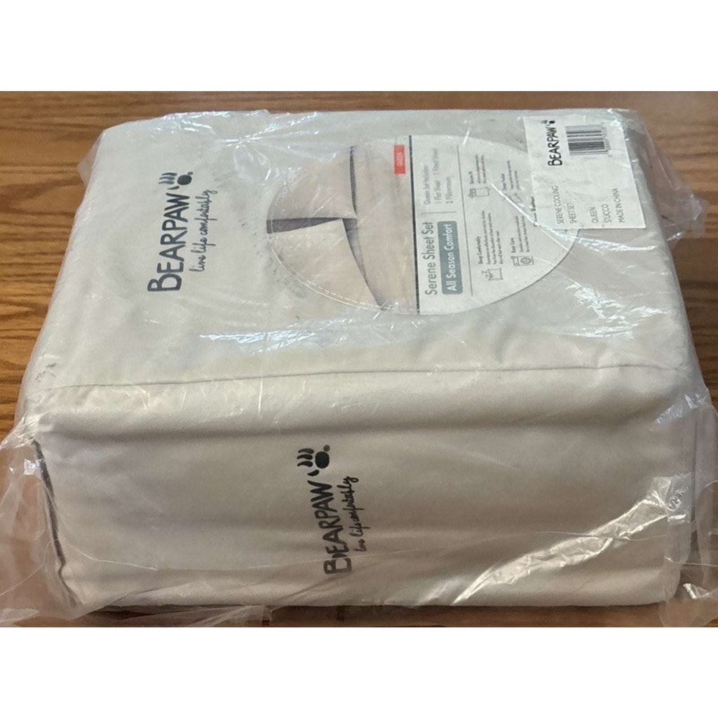BEARPAW Serene All Season Comfort Queen Size Deep Pocket Sheet Set in Stucco