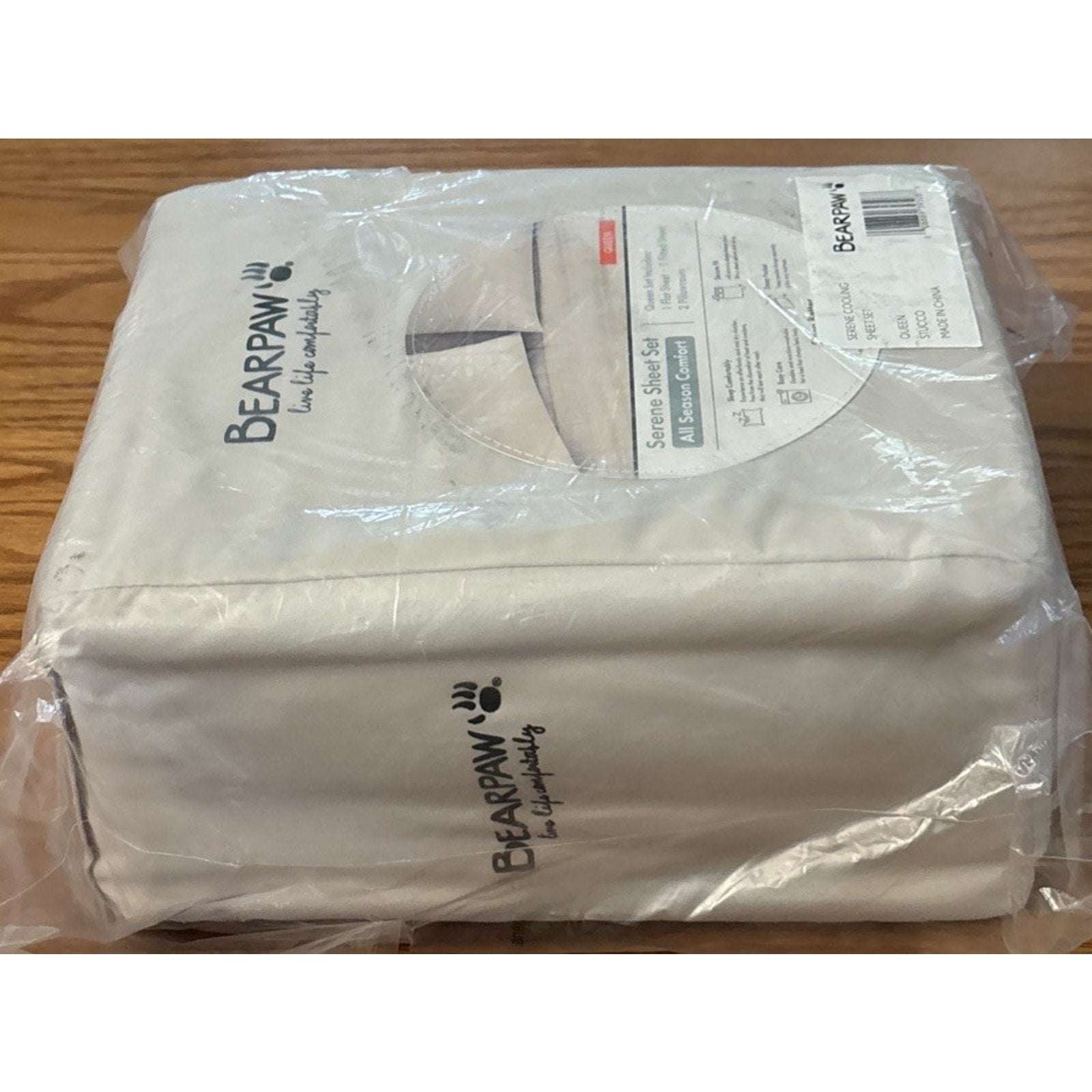 BEARPAW Serene All Season Comfort Queen Size Deep Pocket Sheet Set in Stucco
